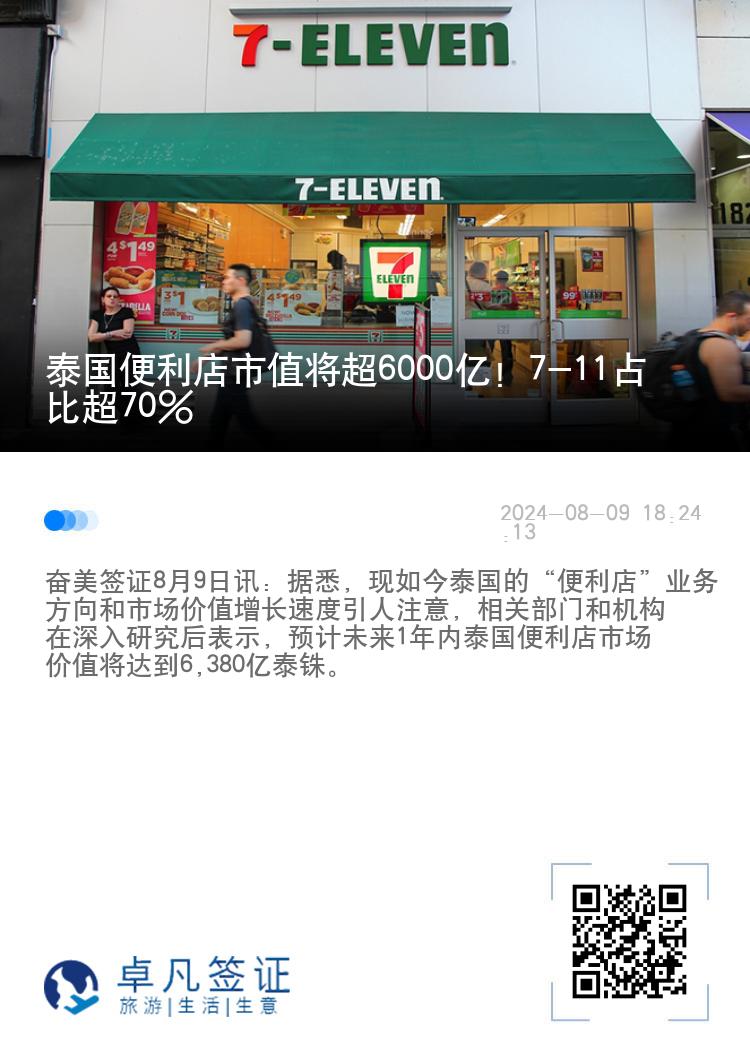 泰国便利店市值将超6000亿！7-11占比超70%