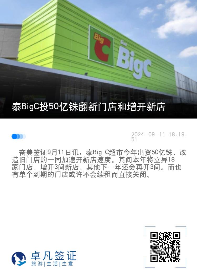 泰BigC投50亿铢翻新门店和增开新店