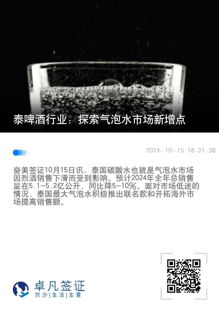 泰啤酒行业：探索气泡水市场新增点