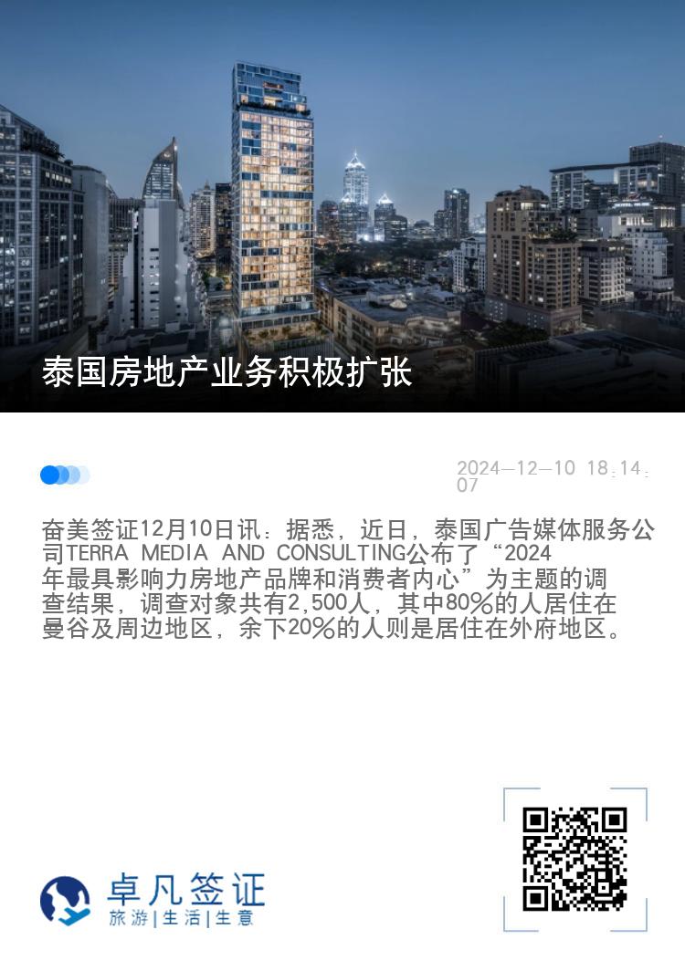 泰国房地产业务积极扩张