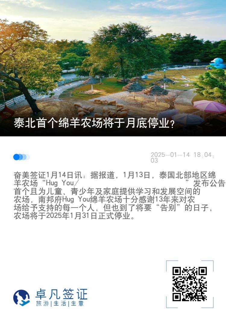 泰北首个绵羊农场将于月底停业?