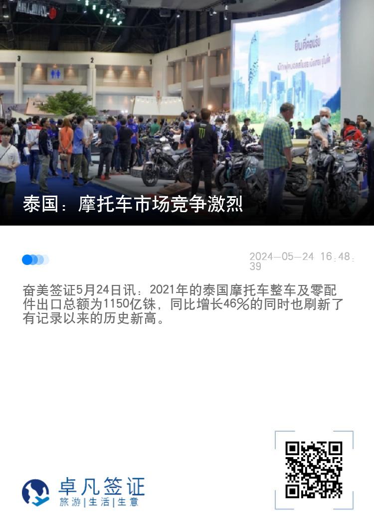 泰国：摩托车市场竞争激烈